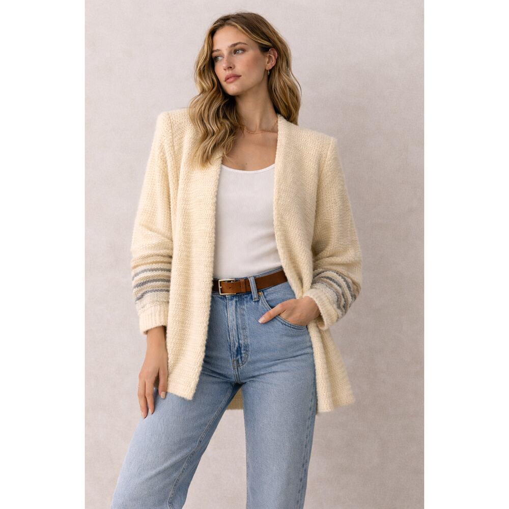 MJ Seattle Vintage Mohair Blend Open Front Cardigan 80s/90s Sweater Jacket